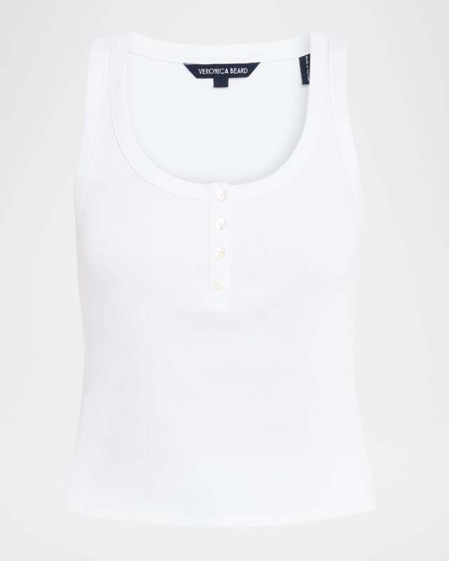 Abbott Ribbed Henley Tank Top